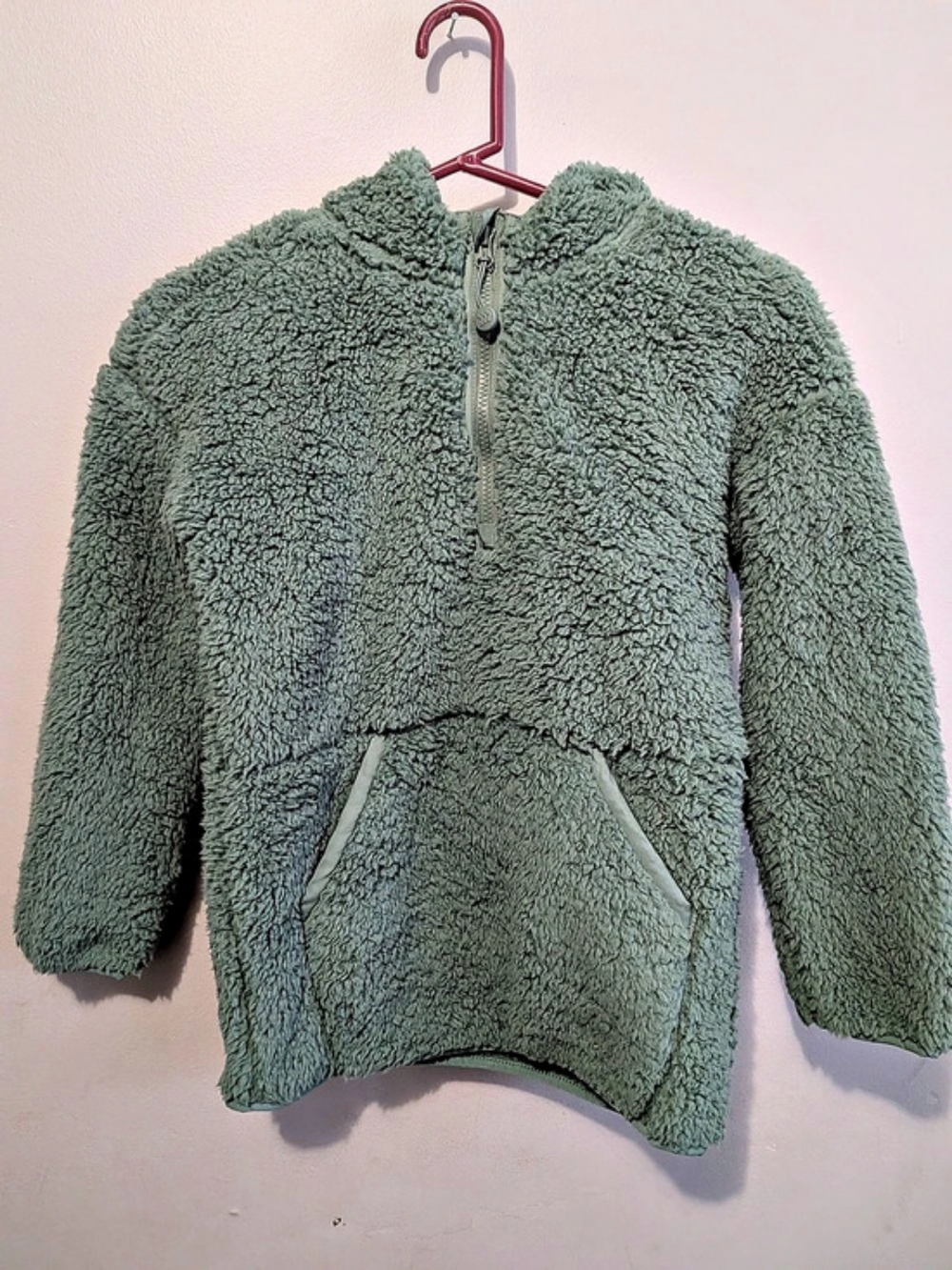 All in Motion Girls Sherpa Half-Zip Pullover Hoodie Green